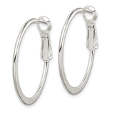 Sterling Silver Flat Hoop Earrings